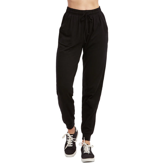 LADIES SINGLE JERSEY COTTON JOGGER PANTS WITH POCKETS