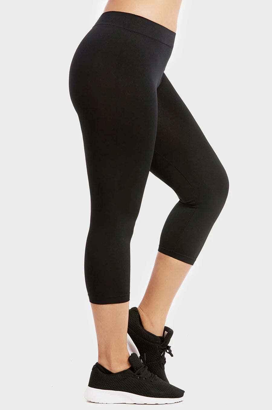 LADIES POLYESTER CAPRI LEGGINGS PLUS SIZE