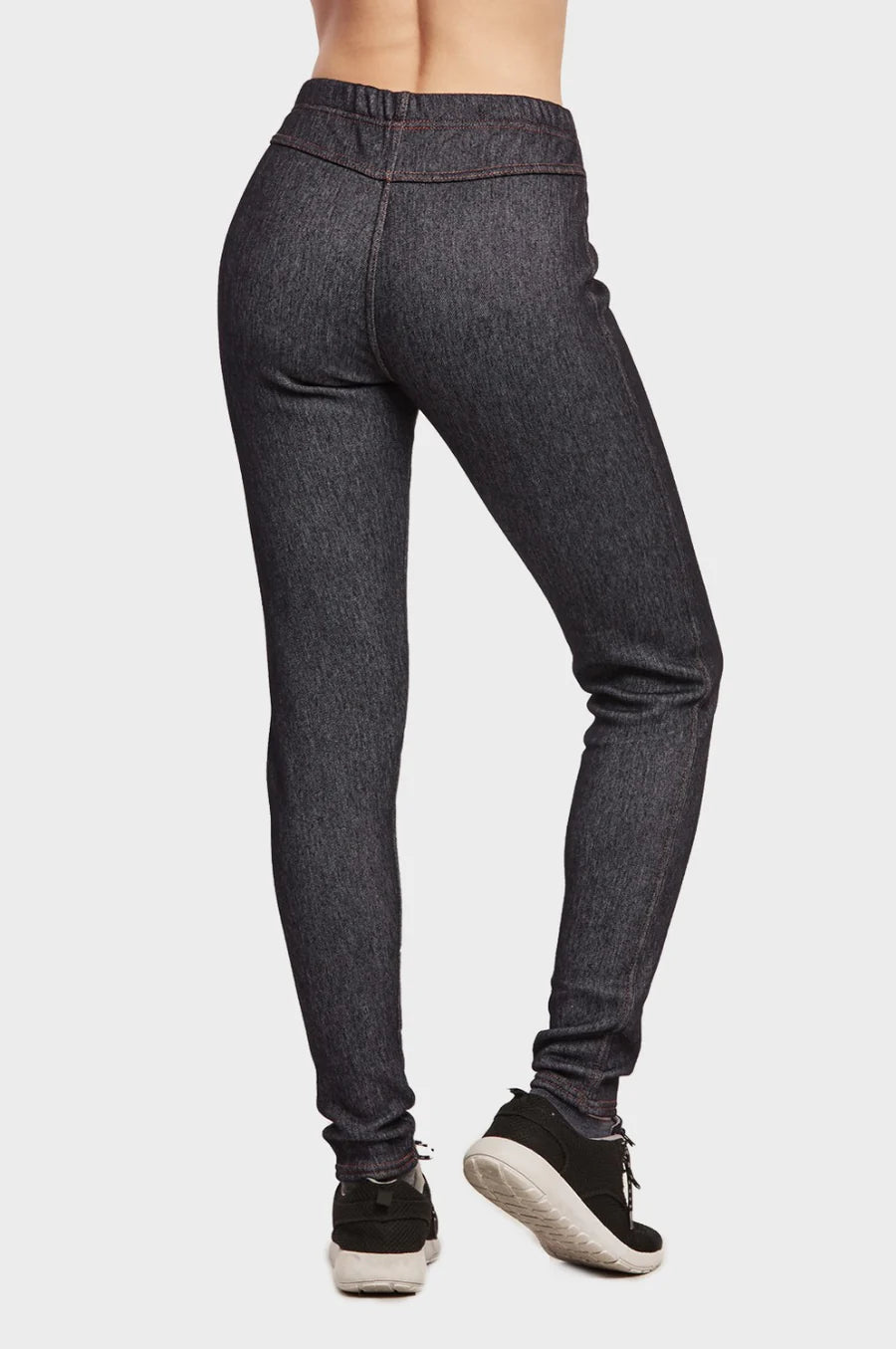 LADIES POLAR FLEECE JEGGINGS IN BLACK