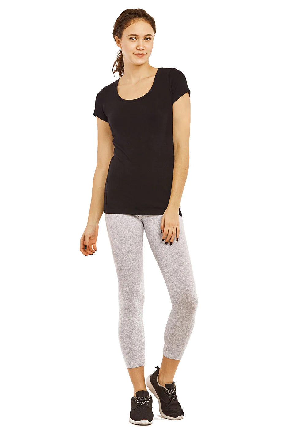 GREY CAPRI LEGGINGS FOR WOMAN