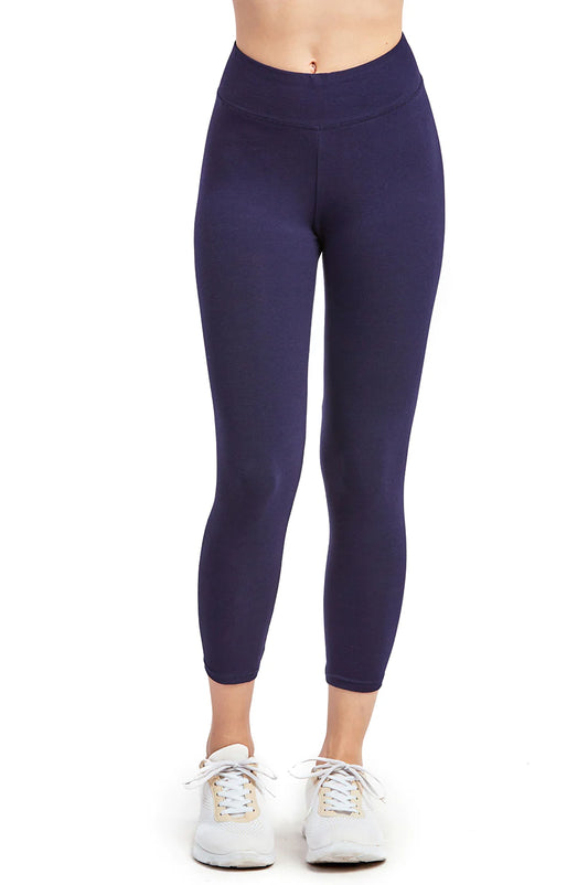 COTTON CAPRI LEGGINGS FOR WOMAN IN NAVY