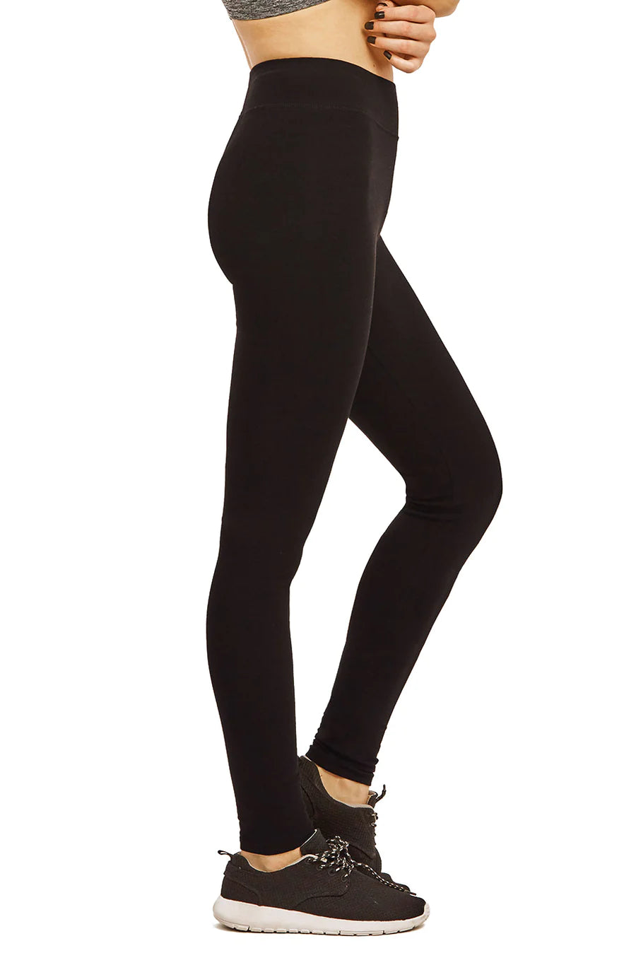 FULL BODY COTTON LEGGINGS IN BLACK