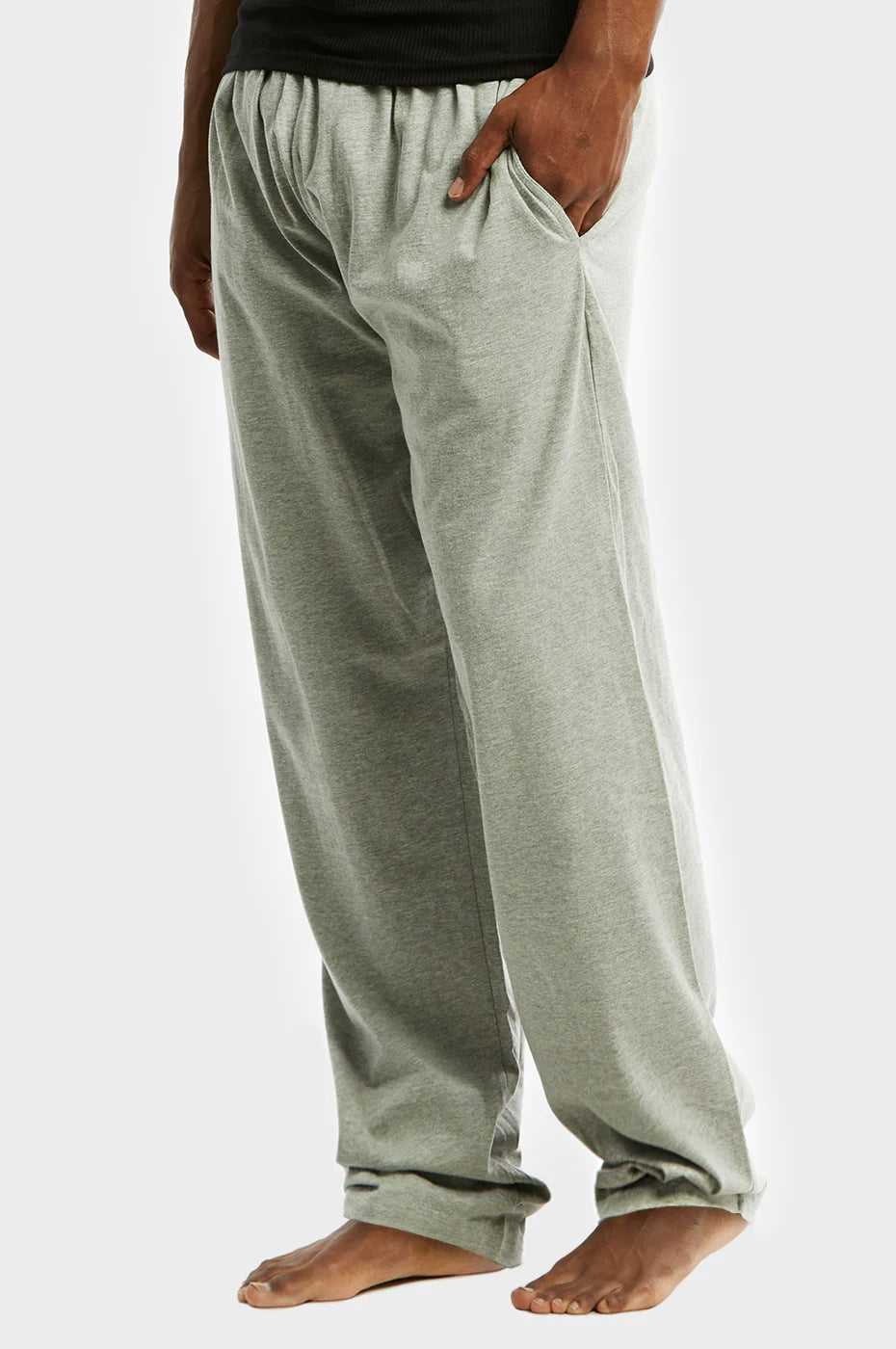 COTTONBELL MEN'S KNITTED  WHITE  PAJAMA PANTS